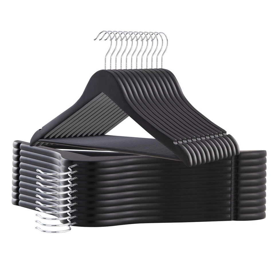 ACAZA Kledinghangers - Massief Hout - 30 Stuks - Zwart - Afbeelding 2