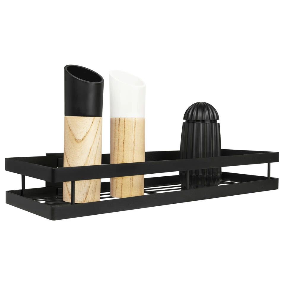 QUVIO Kruidenrek Keuken Metaal - Zwart - 40 Cm