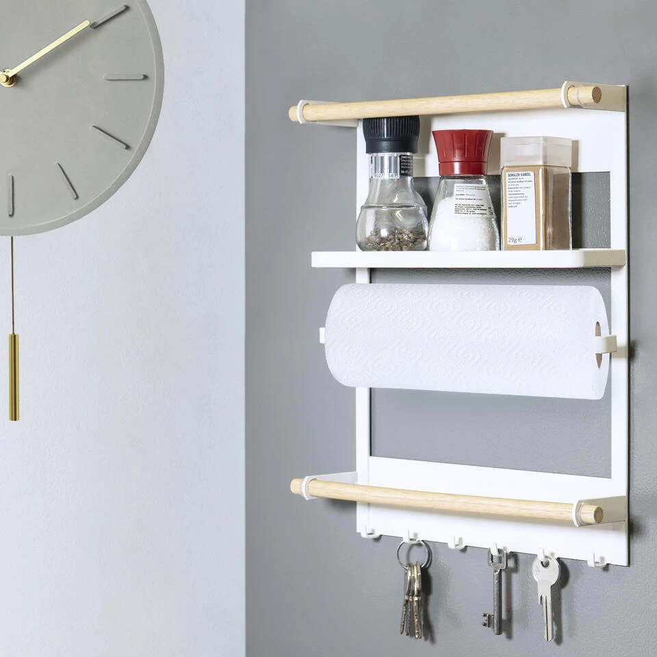 QUVIO Keukenrekje Metaal Met Magneet - Wit - Afbeelding 4