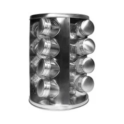 Krumble Kruidenrek Draaibaar + 16 Kruidenpotjes - RVS