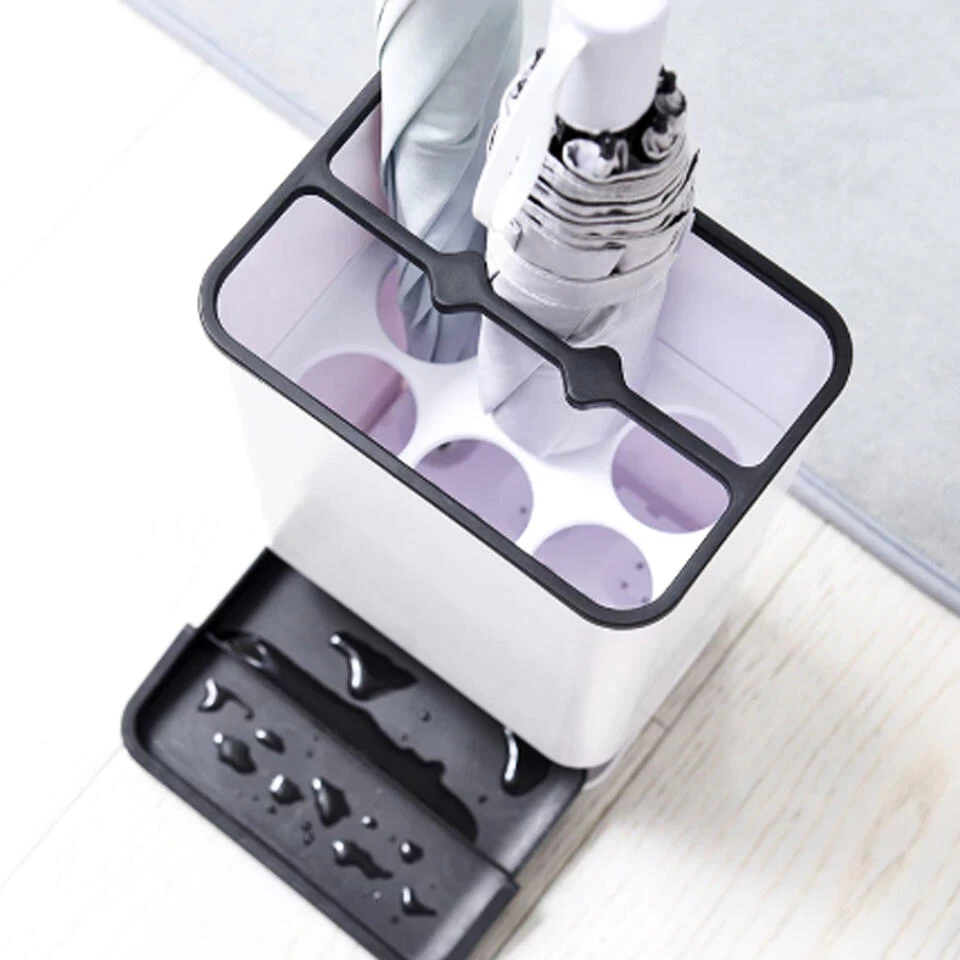 QUVIO Paraplubak Kunststof Wit/zwart - Afbeelding 4