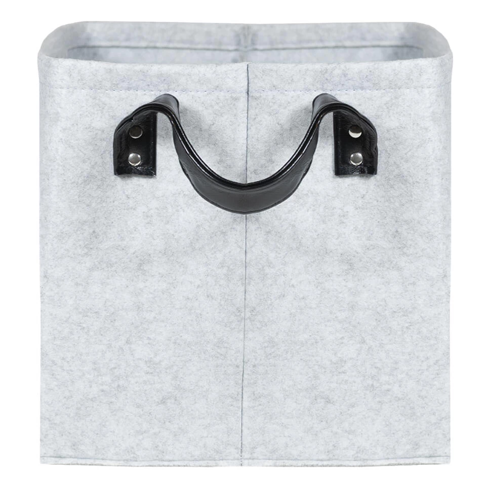 QUVIO Opbergmand Vilt - Grijs - Afbeelding 4