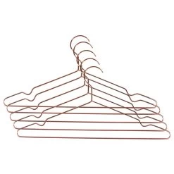 QUVIO Kledinghanger Set Van 5 - Metaal - Koperkleur
