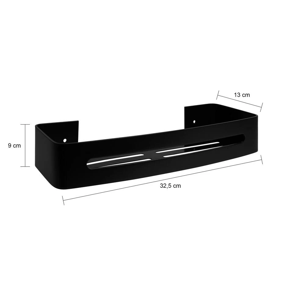QUVIO Badkamer Plankje Aluminium - Zwart - 32,5 Cm - Afbeelding 3