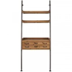 Giga Meubel Wandrek Hout - Incl. 2 Planken & 2 Lades - Kast Rook