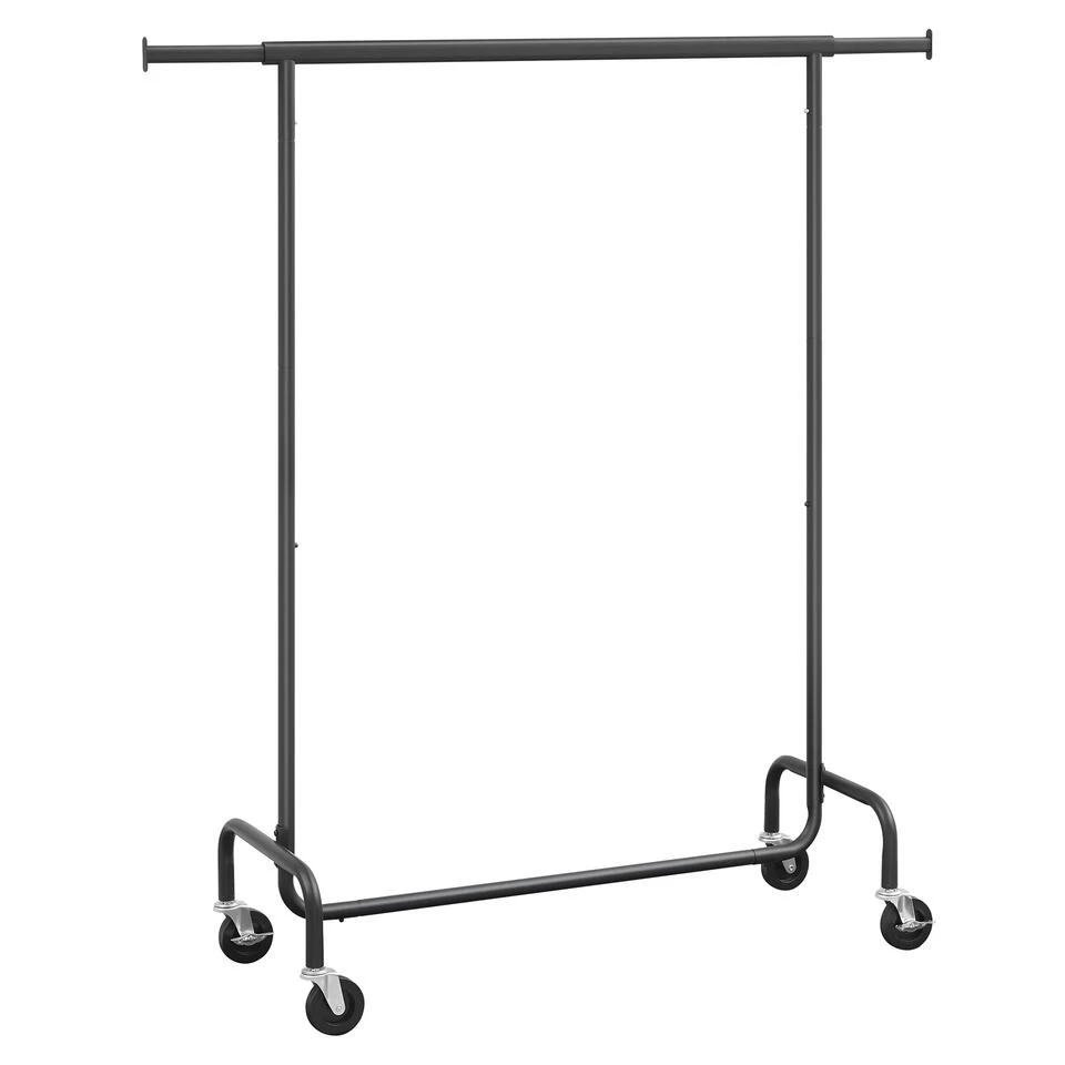 O'DADDY® Kledingrek Op 4 Grote Wielen - Tot 130 Kg Stabiel - Zwart