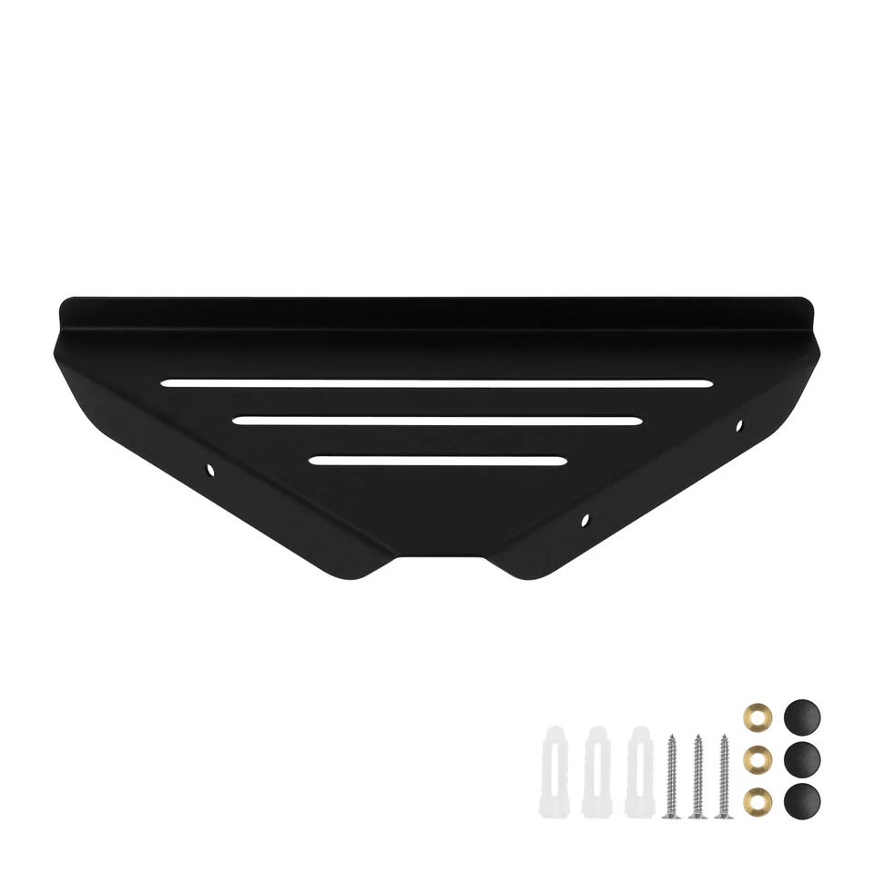 QUVIO Wandplank Hoek - Metaal - Zwart - Afbeelding 2