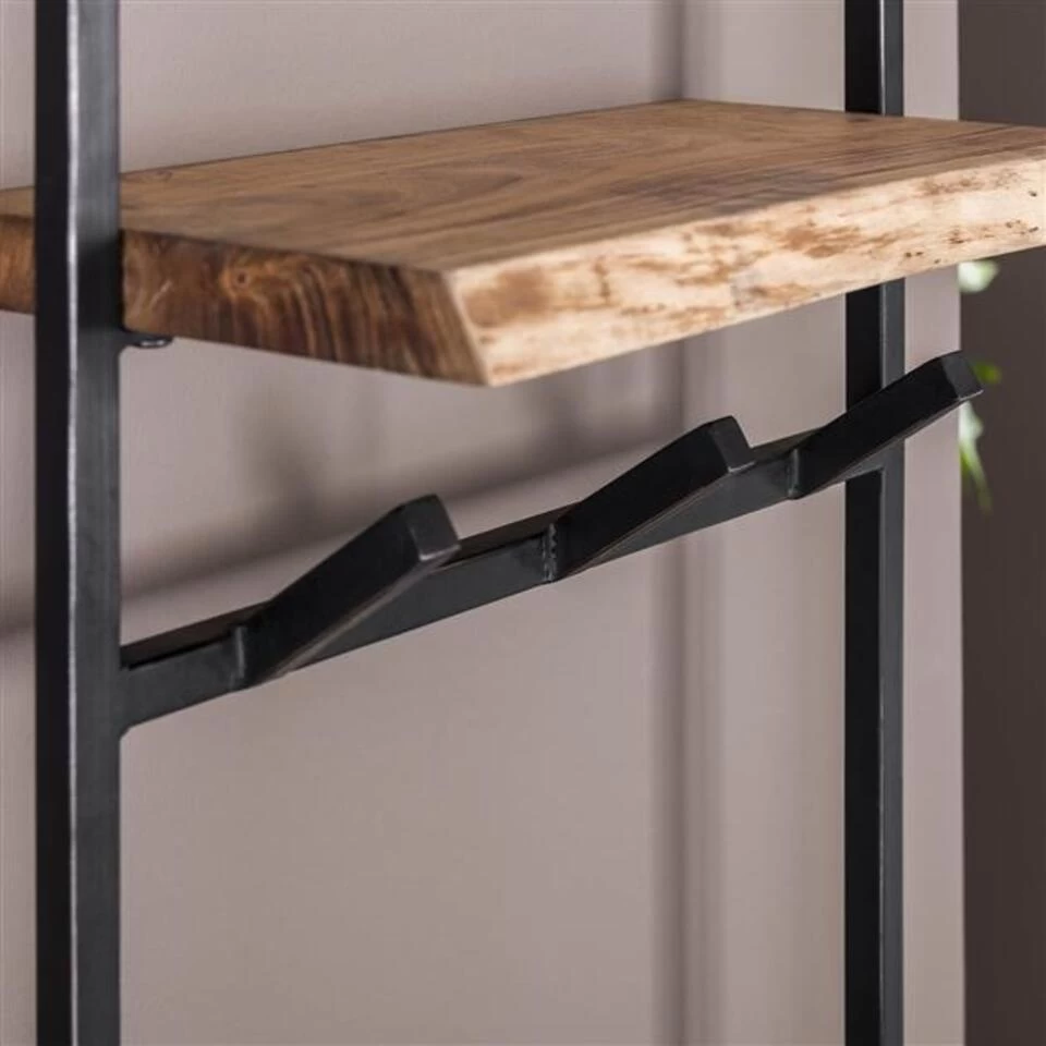 Industriële Kapstok Naomi Acaciahout Metaal - 30x51x80 Cm - Hout - Bruin - Afbeelding 3
