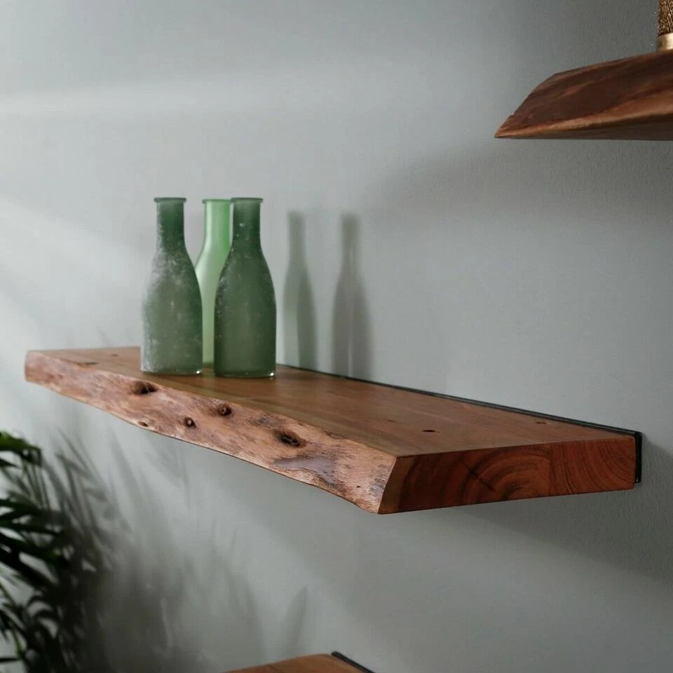 Wandplank Edwin 90cm - Hout - Bruin - Afbeelding 4