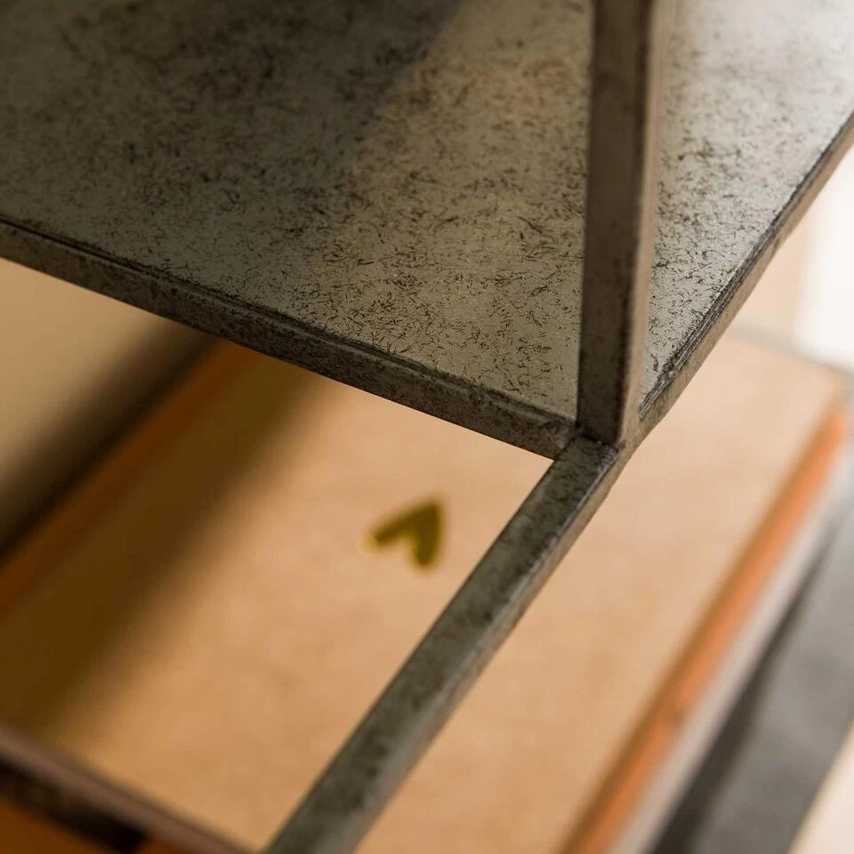 Wietse Wandschap Vierkant - Metaal - Grijs - Afbeelding 4