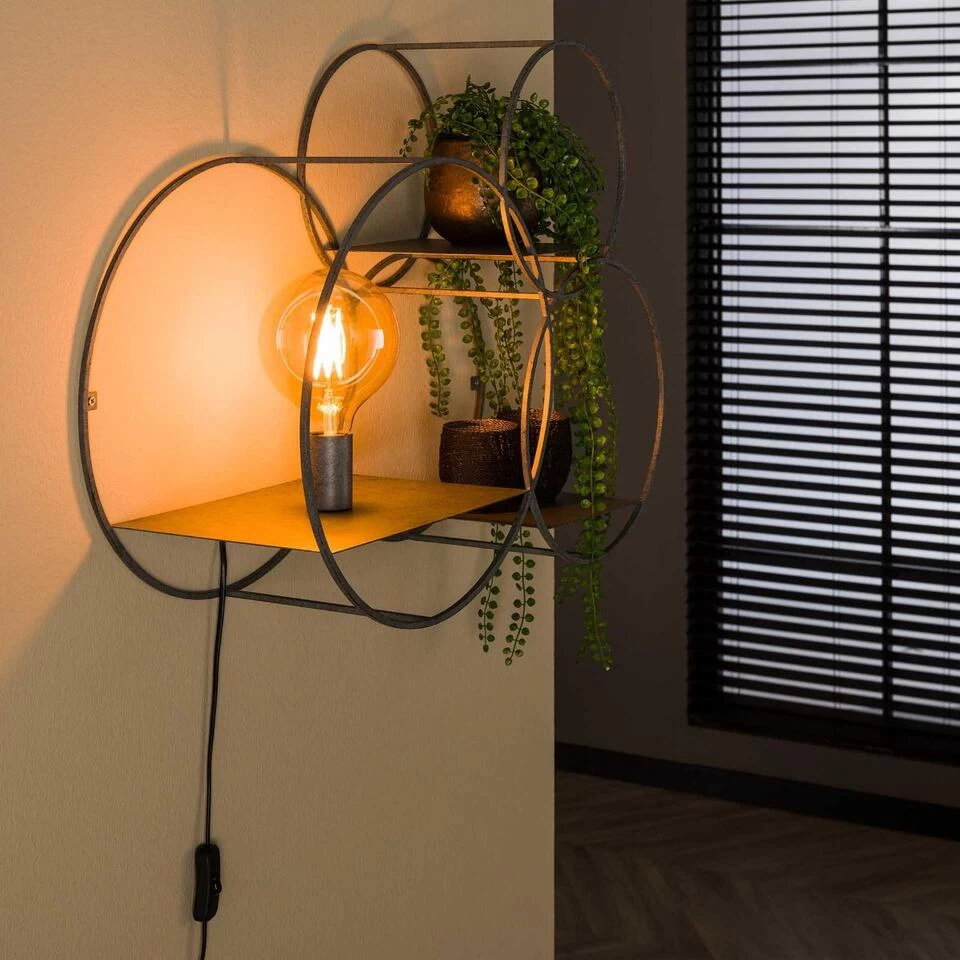 Wietse Wandschap Rond - Metaal - Grijs - Afbeelding 2