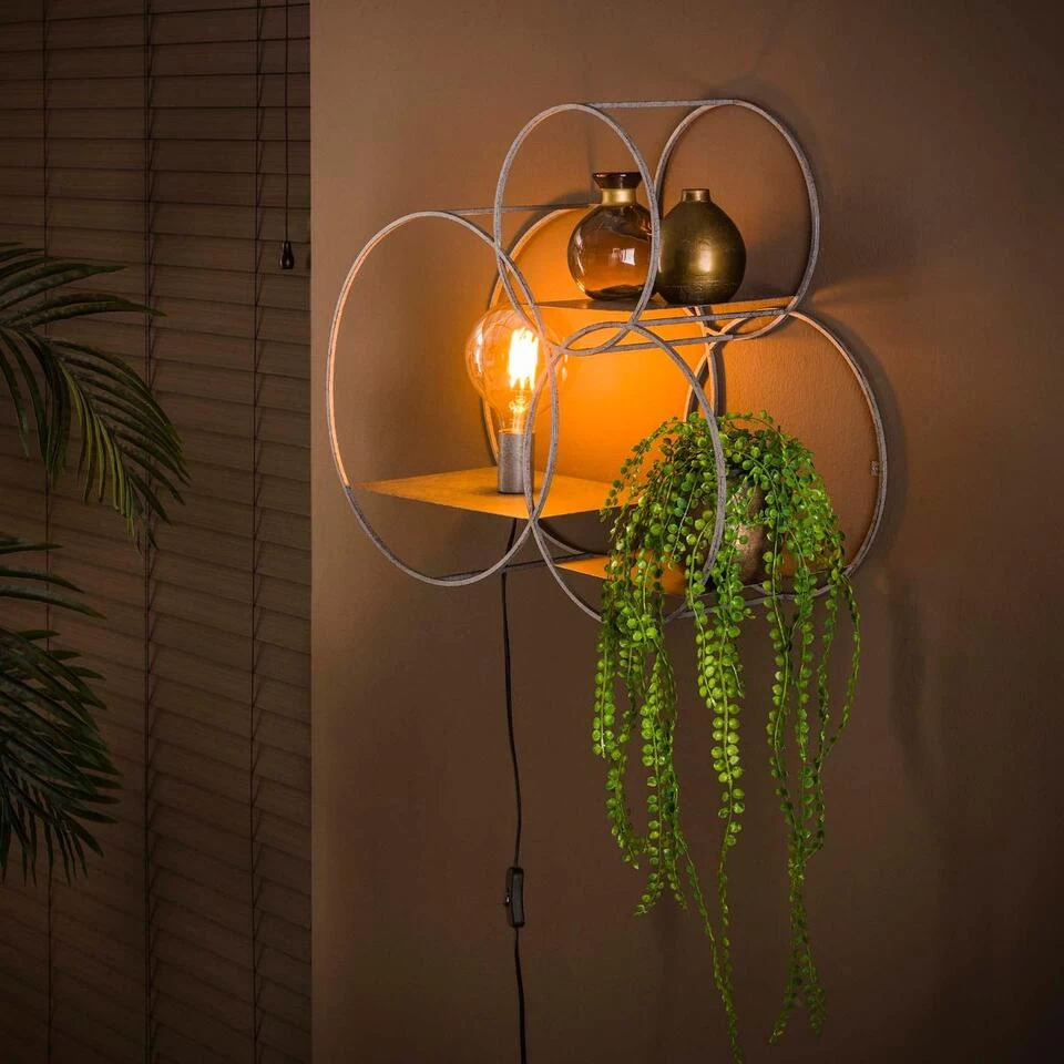 Wietse Wandschap Rond - Metaal - Grijs - Afbeelding 4