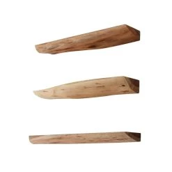 Woody Wandplank Set - Hout - Bruin