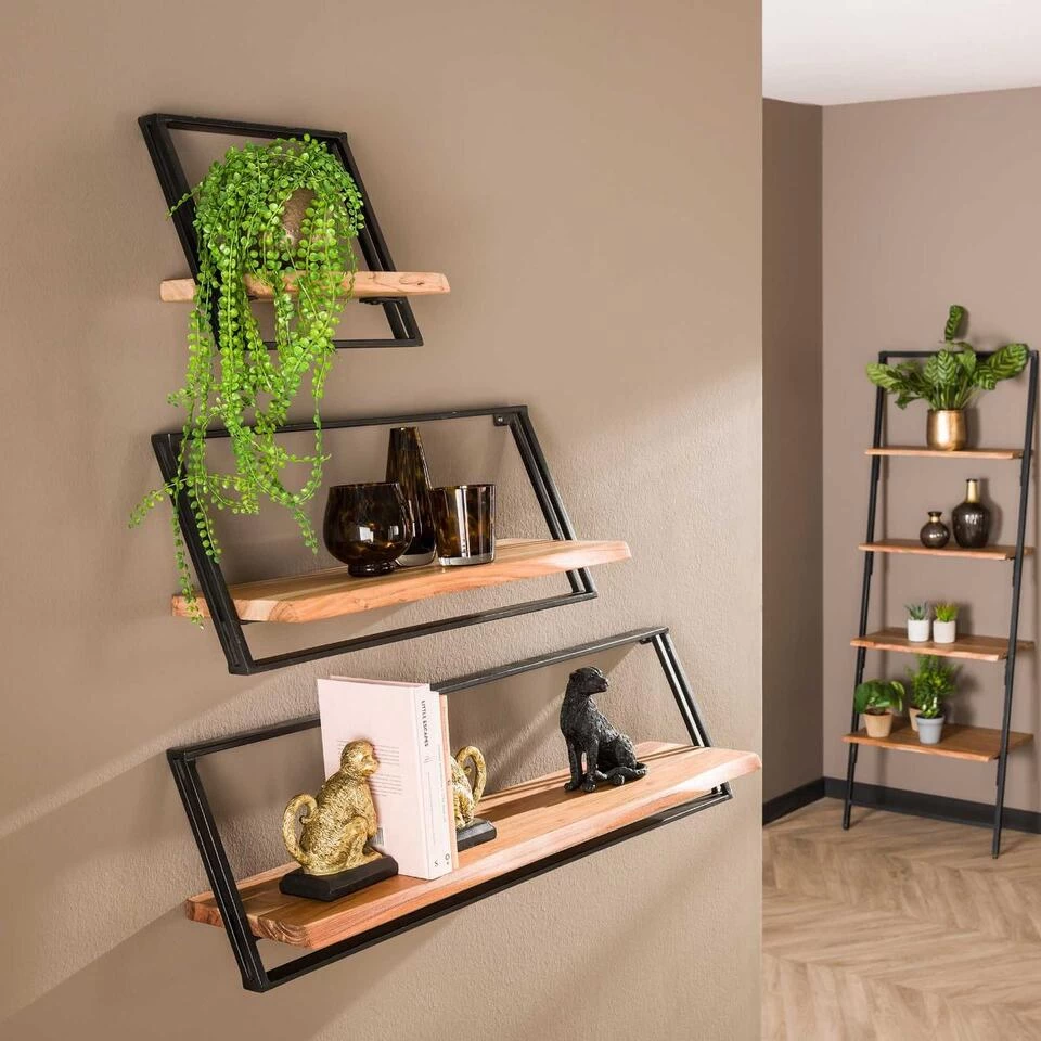 Leona Wandschap Acaciahout - Hout - Bruin - Afbeelding 3