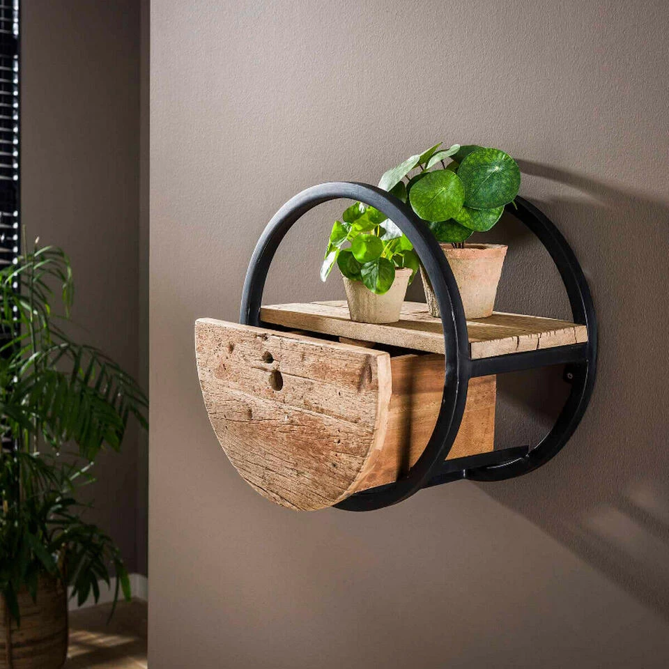 Wandschap Hardy Met - Hout - Bruin - Afbeelding 3