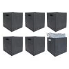 QUVIO Opbergbak Vilt Vierkant - Set Van 6 - Grijs