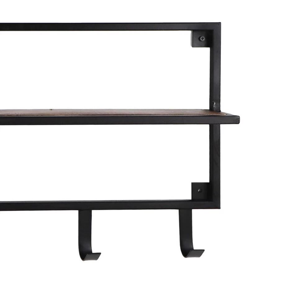 HSM Collection Kapstok Mango - 8.5 X36 Cm - Hout, Zwart - Afbeelding 3