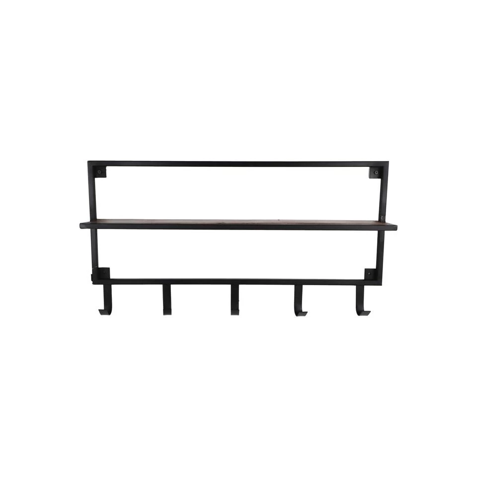 HSM Collection Kapstok Mango - 8.5 X36 Cm - Hout, Zwart - Afbeelding 4