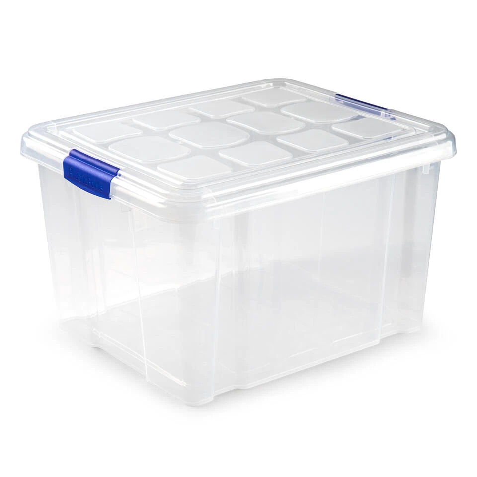 Forte Plastics Opslagbakken - Met Deksel - 25 Liter - 42 X 36 X 25 Cm
