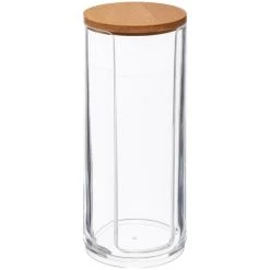 5five Box - Voor Wattenschijfjes - Kunststof-bamboe - 7 X 17 Cm