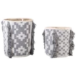 Beliani Mand KOTKAI - Wit Katoen