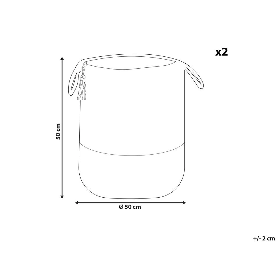 Beliani Mand GAJAR - Beige Jute - Afbeelding 2