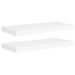 VidaXL Wandschappen Zwevend 2 St 60x23,5x3,8 Cm MDF Wit