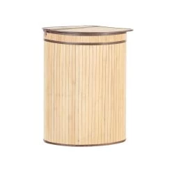 Beliani Mand BADULLA - Lichte Houtkleur Bamboehout