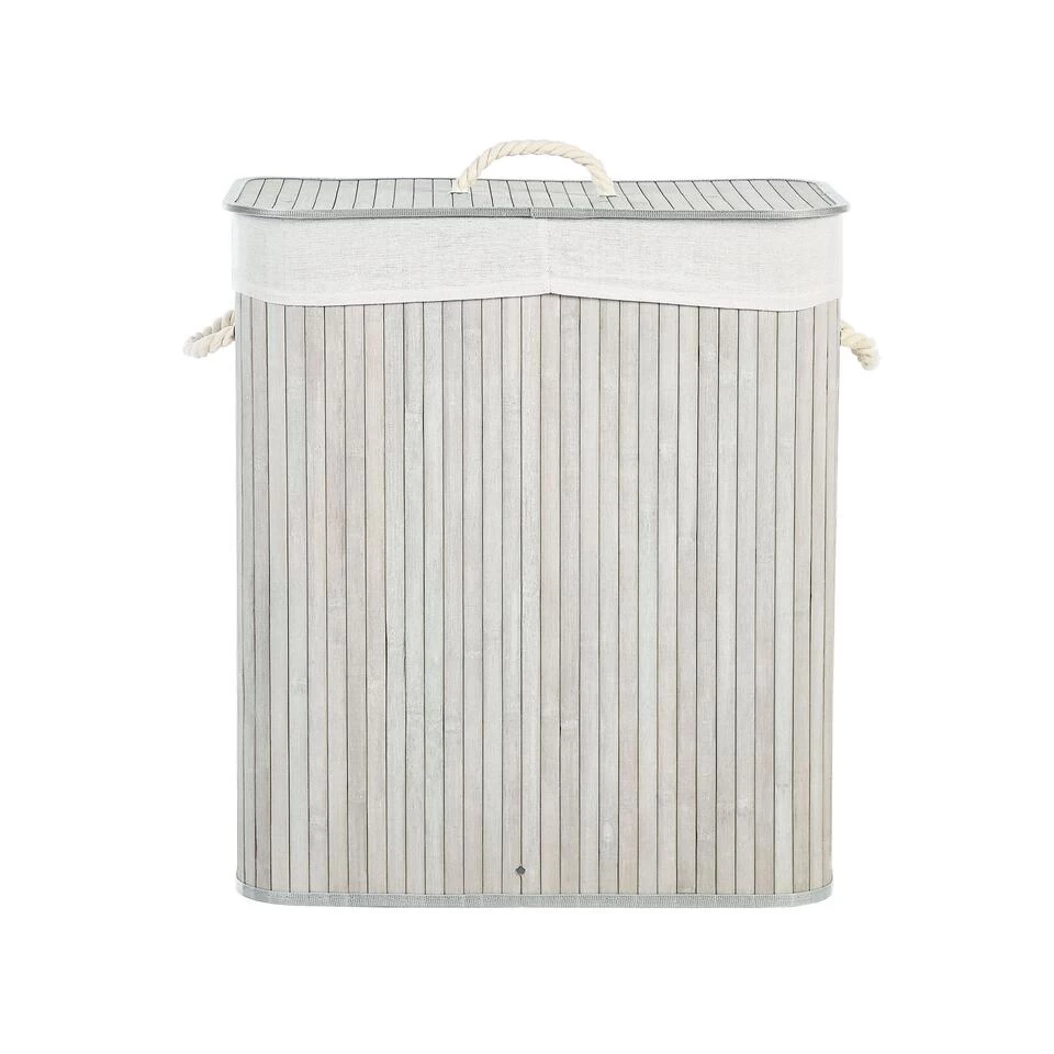 Beliani Mand KANDY - Grijs Bamboehout - Afbeelding 3