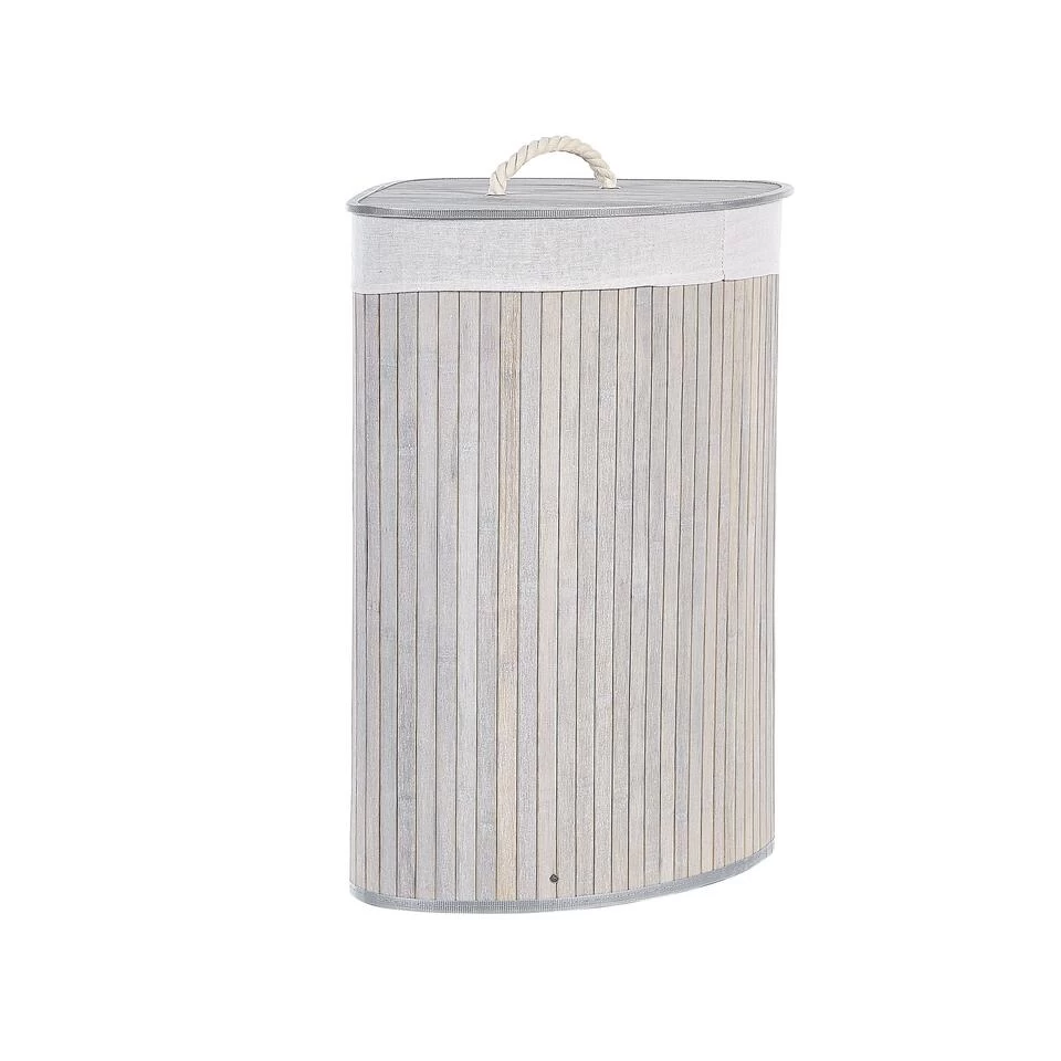 Beliani Mand MATARA - Grijs Bamboehout - Afbeelding 3