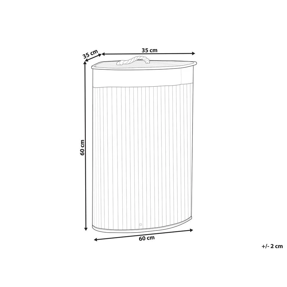 Beliani Mand MATARA - Lichte Houtkleur Bamboehout - Afbeelding 2