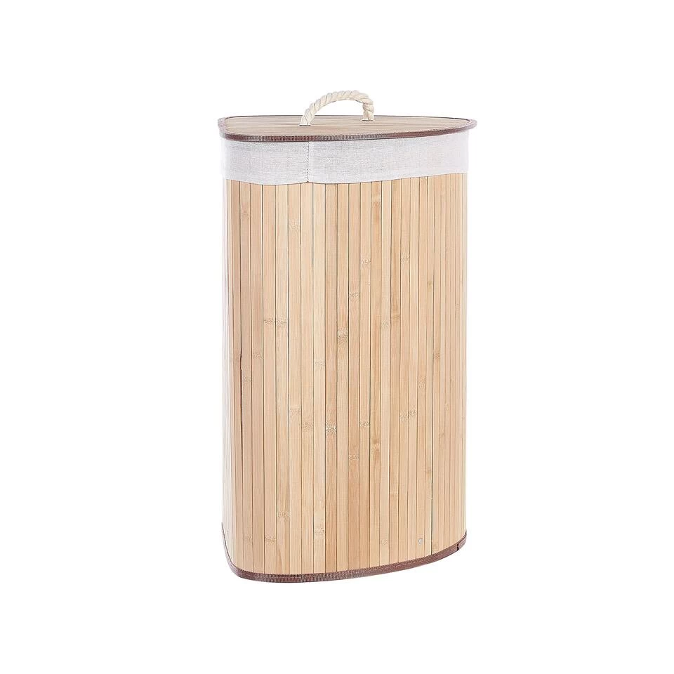 Beliani Mand MATARA - Lichte Houtkleur Bamboehout - Afbeelding 4