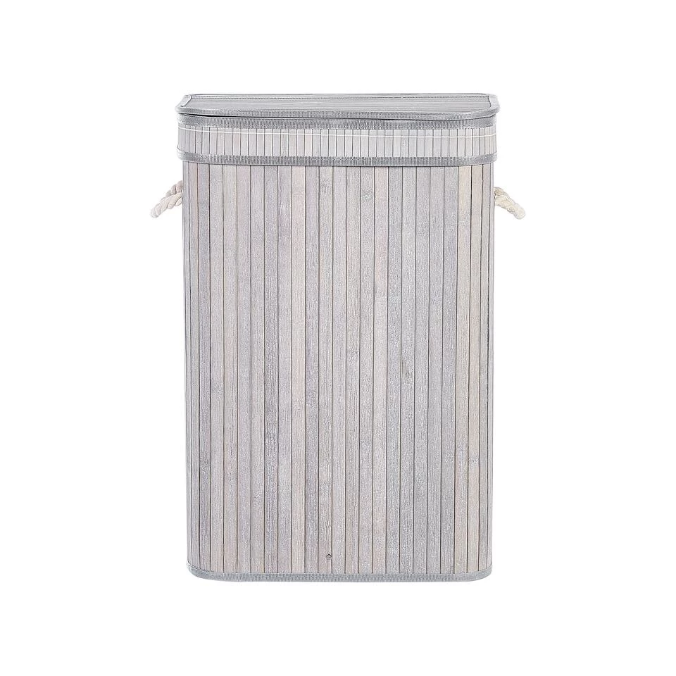 Beliani Wasmanden KALUTARA - Grijs Bamboehout