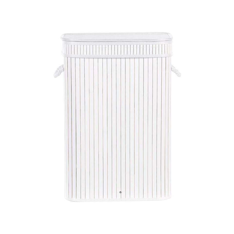 Beliani Mand KALUTARA - Wit Bamboehout