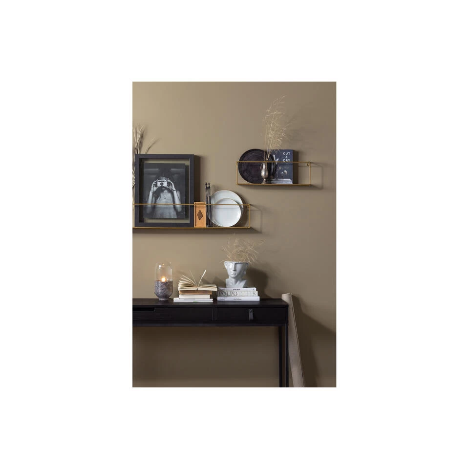 WOOOD Meert Wandplank - Metaal - Goud - 16x50x8 - Afbeelding 3