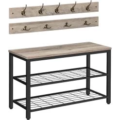 Ylumen Kapstok Set - 30 X46 Cm - Zwart Grijs