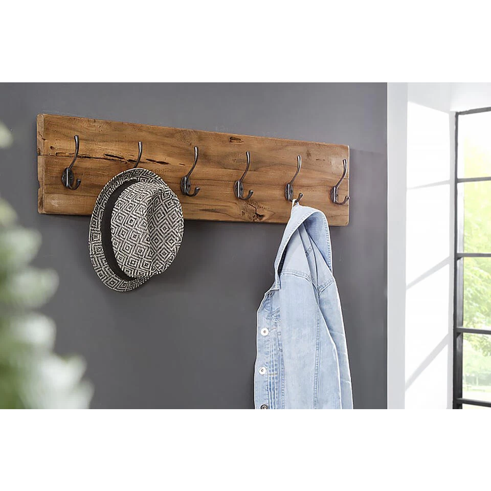 HSM Collection Kapstok Railwood - 3.5 X18 Cm - Hout - Afbeelding 2