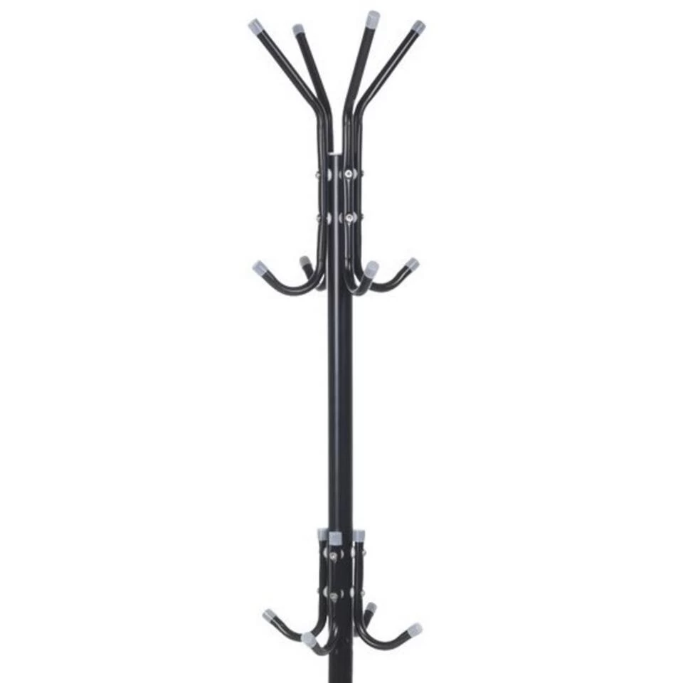 Merkloos Zwarte Staande Kapstok Van Metaal 172 Cm - Afbeelding 2