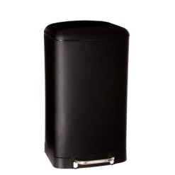 5Five Prullenbak/pedaalemmer - Zwart - Metaal - 30 Liter - 34 X 61 Cm