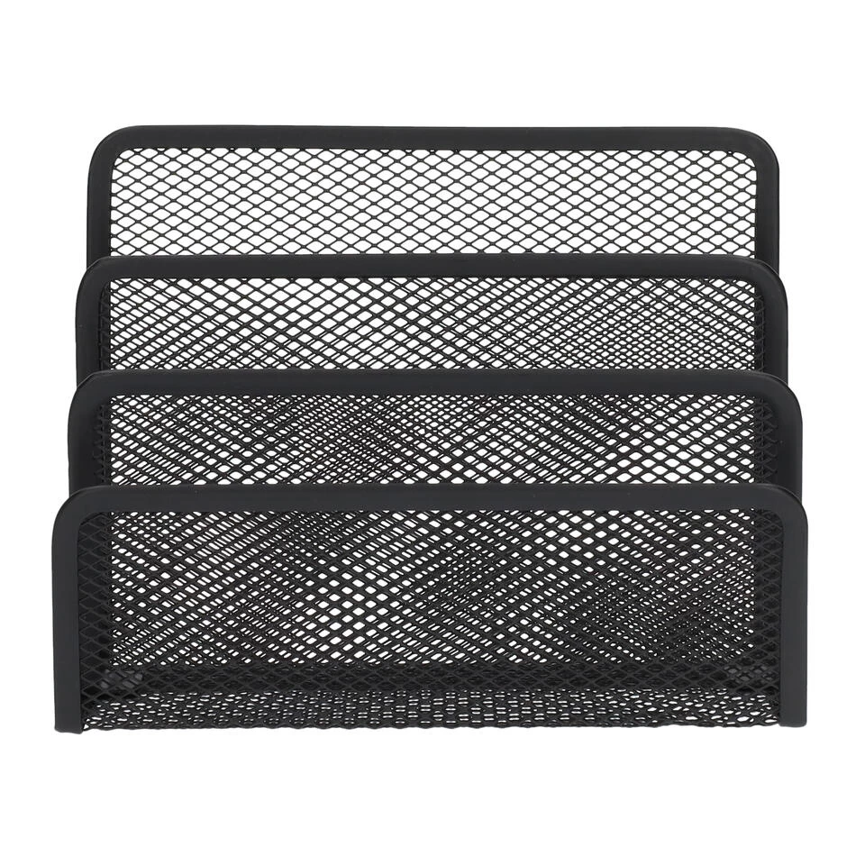 QUVIO Bureau Organizer Mesh - Metaal - Zwart - Afbeelding 2