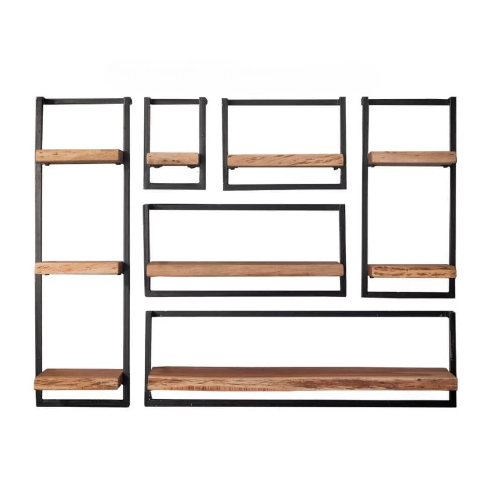 Kalfort Wandrek Industrieel Stockton 6 - Set Van 3 - 25x100x100 Cm