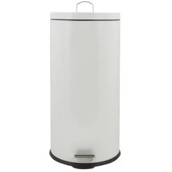 MSV Badkamer/toilet Pedaalemmer - Wit - 30 Liter - 29 X 63 Cm