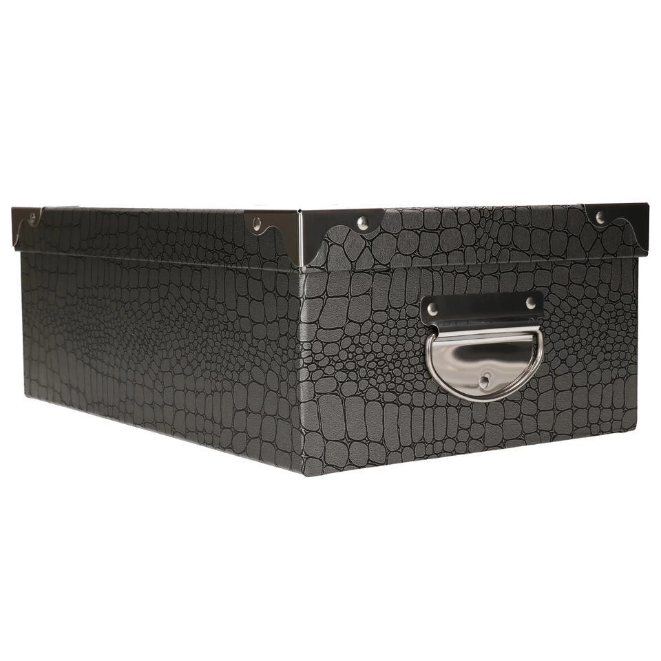 5Five Opbergdoos/box - Zilver - L44 X B31 X H15 Cm - Stevig Karton