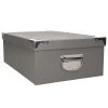 5Five Opbergdoos/box - Grijs - L36 X B24.5 X H12.5 Cm - Stevig Karton