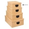 5Five Opbergdoos/box - Goudgeel - L28xB22xH11 Cm - Stevig Karton