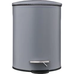 5Five Pedaalemmer - Donkergrijs - Metaal - 3L - 23 Cm - Soft Close