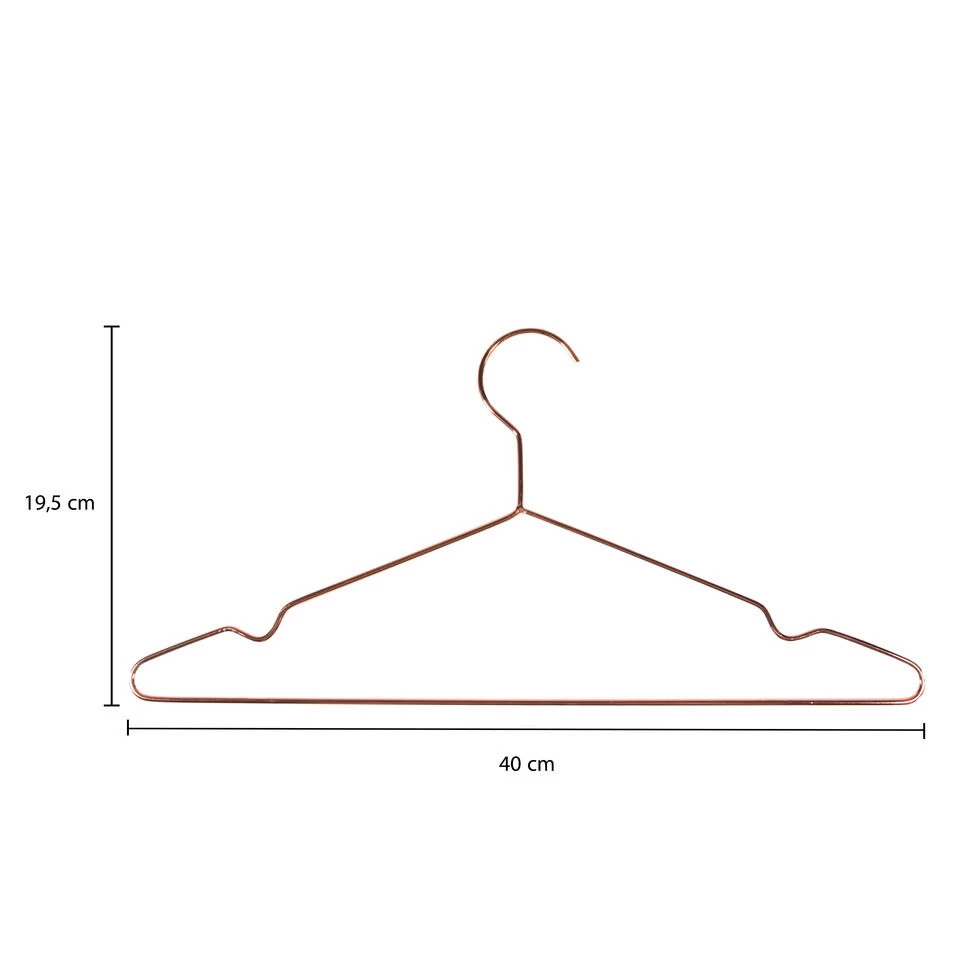 QUVIO Kledinghanger Set Van 30 - Metaal - Koperkleur - Afbeelding 4