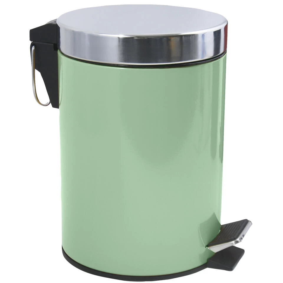 MSV Badkamer/toilet Pedaalemmer - Groen - 3 Liter - 17 X 25 Cm