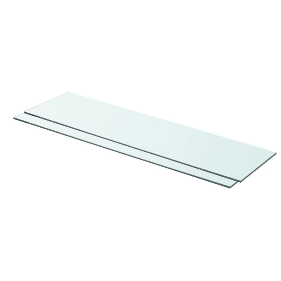 VidaXL Schappen 2 St 80x20 Cm Glas Transparant