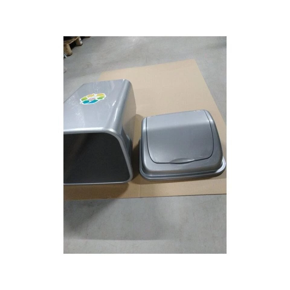 Forte Plastics Prullenbak - Zilver - Vuilnisbak Met Deksel - 30 L - Afbeelding 2